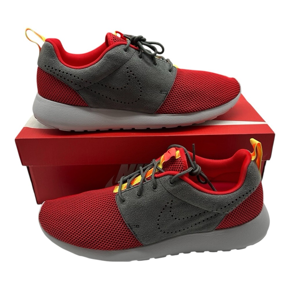Nike Roshe‎ Run Running Shoes Mens 8.5 Chilling Red Pewter Crimson 511881-608